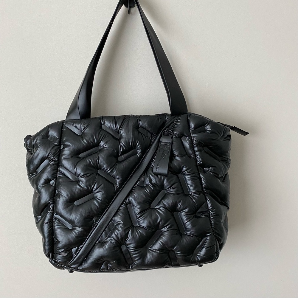 Go Dash Dot Black Quilted Tote Bag. Limited edition.NWOT